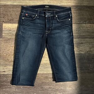 Hudson Nico Midrise Super Skinny Dark Wash jeans